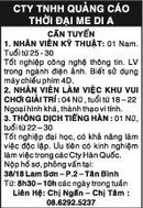 Tp. Hồ Chí Minh: Công Ty TNHH Quảng Cáo Thời Đại Me Di A Cần Tuyển CL1018022P11