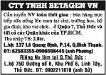 CTY TNHH BETAGEN VN Cần tuyển NV toàn thời gian : bán hàng trực tiếp sữa uống