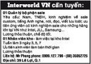 Tp. Hồ Chí Minh: Interworld VN cần tuyển: CL1017640