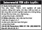 Interworld VN cần tuyển: