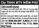 Tp. Hồ Chí Minh: Cty TNHH Một Thành Viên Niêm Phú Cần tuyển dụng CL1020967P8