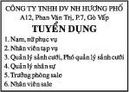 Tp. Hồ Chí Minh: Công Ty TNHH Dịch Vụ NH Hương Phố Cần Tuyển CL1024142P11