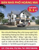 Tp. Hà Nội: Bán nhà phố Hoàng Mai, nhà trong ngõ( Cách mặt đường Hoàng mai 50m). Gần trường CL1024514P6