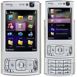 Nokia N95 8G.màu bạc.máy được bọc 1 lớp da cao cấp.