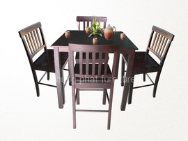 Bộ bàn ghế ăn nhà hàng & quán ăn bằng gỗ sang trọng