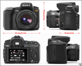 Máy chụp hình Sony Alpha 350 ống kính rời DSLR giá rẻ 8tr 500