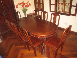 ĐỒ GÔ VẠN PHƯỚC 156 Nguyễn Lương Bằng ĐĐ HN . Bộ bàn ăn 8 ghế gỗ gụ