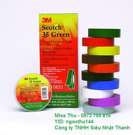 Băng keo cách điện 9 màu chuyên dụng - Scotch 35