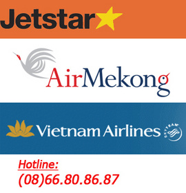 Vé máy bay giá rẻ jetstar air Mekong vn airline. Gọi (08)66. 80. 86. 87