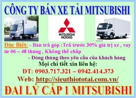 Bán xe tải Mitsubishi trả góp giá tốt, giao xe ngay lh:0903. 717. 321