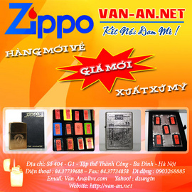 Zippo Vạn An – Giá mới từ 1/ 12/ 2011 – Có hàng mới về