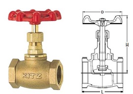 Van hơi ( van cầu), bằng Đồng , Lắp ren, hiệu van KITZ : A , C