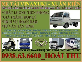 đại lý bán xe tải vinaxuki trả góp