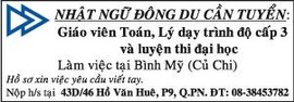 Nhật Ngữ Đông Du Cần Tuyển: