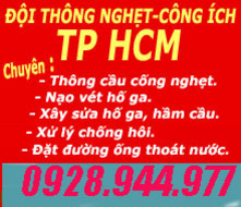 thông cầu cống nghẹt nạo vét hố ga -tphcm 0928. 944 977