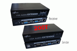 VGA EXTENDER MT-300T, MT-200T nối dài cáp VGA bằng cáp mạng khoảng cách tới 300m