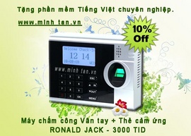 máy chấm công vân tay ronald Jack 4000TIDC- call 0917 321 606