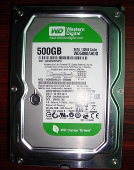 Bán HDD WD Green 500GB 32MB - Bảo hành chính hãng đến 3/ 12/ 2014!