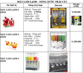 Máy làm lạnh nước trái cây, may lam lanh nuoc trai cay