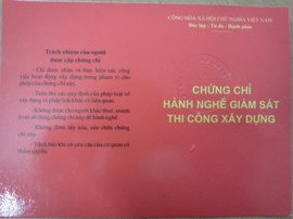 Chứng chỉ hành nghề tư vấn giám sát