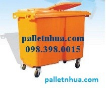 Thùng rác HDPE composit - PE, thùng rác môi trường 55 lít, 660 lít, nhựa compos