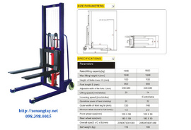 Xe nâng tay nâng cao 1. 6-3 mét, xe nâng phuy, xe nâng cơ-điện