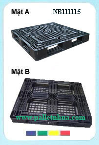 Bán Pallet nhựa cũ , pallet secondhand KTPallet mặt liền khối D1100 x R1100 x C