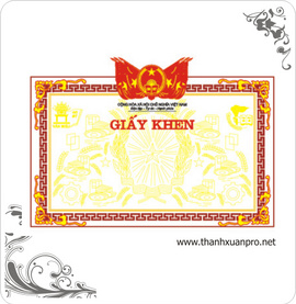 phôi giấy khen, bằng khen