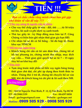 Cty CP Gạch Ngọc hỗ trợ CHO VAY TƯ NHÂN thế chấp nhà đất, ôtô