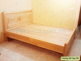 Giường phòng ngủ cao cấp gỗ xoan đào tự nhiên