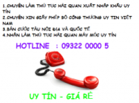 chuyên thủ tục hải quan uy tín 0932200005