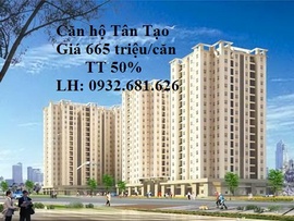 Căn hộ Tân Tạo giá 665 triệu TT 50% nhận nhà - 0932. 681. 626