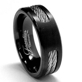 Nhẫn Black Titanium ring Wedding Mua hàng tại e24h