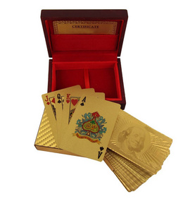Hộp đựng bài mạ vàng 24 Carat 99. 9% Gold-Plated Full Deck Playing Cards