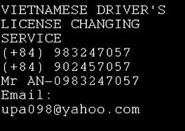 You would like to extend Vietnamese Driver's license?