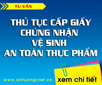 cấp giấy chứng nhận vệ sinh an toàn thực phẩm cho nhà hàng-khách sạn-quán càphê