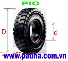 Vỏ xe nâng đặc, vỏ xe xúc các hãng Dunlop, Bridgestone Michelin, PIO