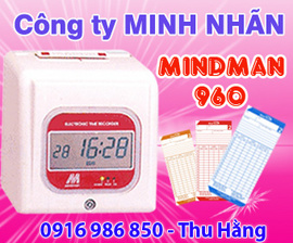 máy chấm công thẻ giấy Mindman M960 - Giá Siêu Rẻ