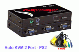 Auto KVM Switch 2 Port, 4 Port-2CPU, 4CPU dùng chung 1 màn hình, chuyển tư động