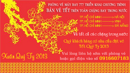 Vé máy bay tết quý tỵ 2013