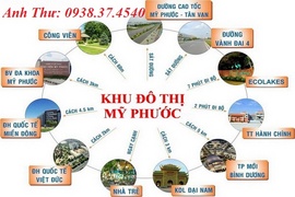 Đất nền dự án mỹ phước 3 trung tâm quận Bến Cát cạnh trường học hồ sinh thái