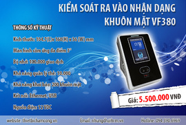 Máy chấm công nhận dạng khuôn mặt VF380