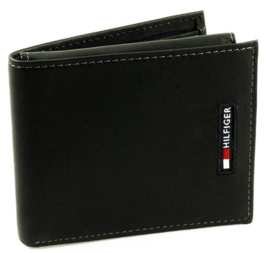 Ví nam Tommy Hilfiger Black Leather Logo Wallet 0091-3966/ 01 Mua hàng Mỹ