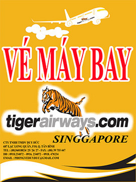 Đại lý vé máy bay Tiger Airways