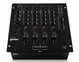 Mixer Gemini PS4 Professional 12. 5", 4-channel Stereo DJ Mixer