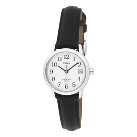 Đồng hồ nữ Timex Women's T2H331 Easy Reader Black Leather Strap Watch.