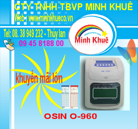 Máy chấm công thẻ giấy osin O-960