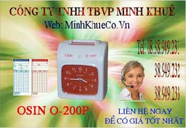 Máy chấm công thẻ giấy osin O-200P giá khuyến mãi