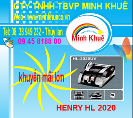Máy đếm tiền henry hl-2020 UV giá khuyến mãi