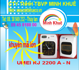 máy chấm công umei 2200A/ N hàng độc giá rẽ tại minh khuê